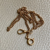 1917 Antique Swedish 18k gold watch chain necklace - 19.5 inch length