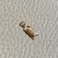 18k gold cheese grater pendant or charm