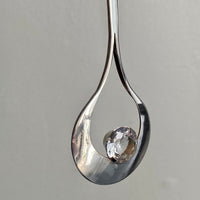 1974 Sterling Silver Droplet Pendant by Stigbert for Waldemar Johnson Atelier - 20 inch necklace