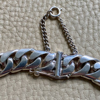 CHUNKY!! Sterling Silver Curb Chain Necklace - 15.75 inch length