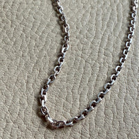 2.7mm Sterling Silver Danish Biker Chain Necklace - 18 inch length