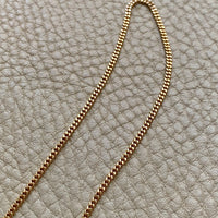 Vintage Classic 18k gold curb link necklace - 20 inch length