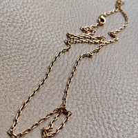 18k Gold Balestra Skinny Biker Link Chain Necklace - 22.75 inch length