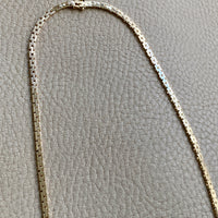 Dramatic SPARKLING! 14k gold cleopatra link necklace - 19.7 inch length