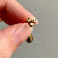 18k gold Droplet stud earrings - 1950s era Vintage Swedish