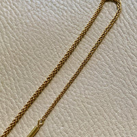 Antique Round Link Tubular Mesh Necklace - Solid 18k gold - 18 inch length