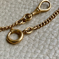 1917 Antique Swedish 18k gold watch chain necklace - 19.5 inch length