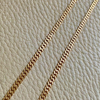 1923-1965 Swedish Vintage 18k Gold Pressed Curb Link Necklace - 18 inch length