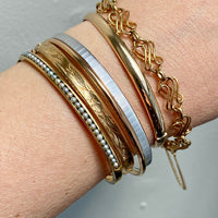 midcentury 18k gold fine jewelry bangles