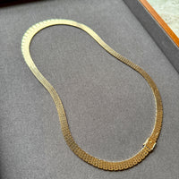 STUNNING! 14k Gold Cleopatra Link Necklace - Vintage Danish Signed - 20.4 inch length