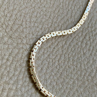 Dramatic SPARKLING! 14k gold cleopatra link necklace - 19.7 inch length