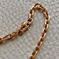 Swedish vintage 18k gold biker link bracelet 4.4mm width - 7.5 inch length