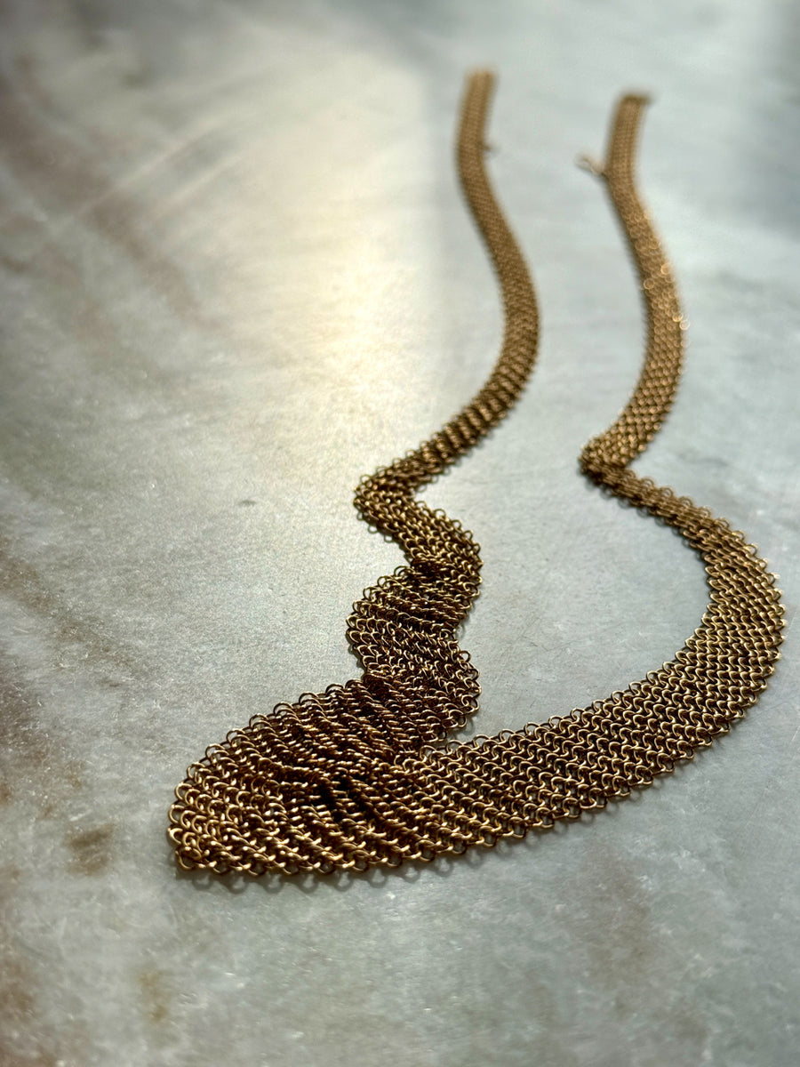 Tiffany and Co. 18k Gold Mesh Necklace by Elsa Peretti - 21 inch length approximately