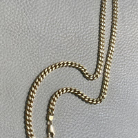 AMAZING! Heavy Italian Vintage Curb Link Necklace in Solid 18k Gold - 20 inch length