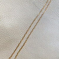 Skinny vintage paper clip chain in 18k gold - 15.6 inch length