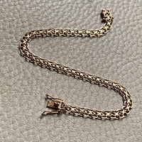 Vintage 18k gold slim x-link bracelet - 7.25 inch length