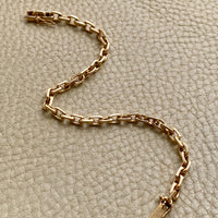 Swedish vintage 18k gold biker link bracelet 4.4mm width - 7.5 inch length