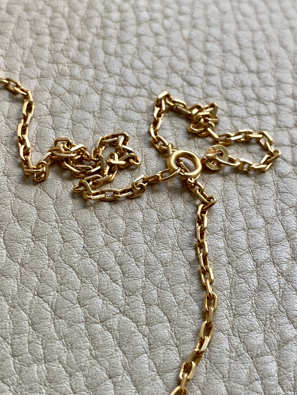 Vintage Italian UnoAErre Biker link chain in 18k gold - 21.5 inch length