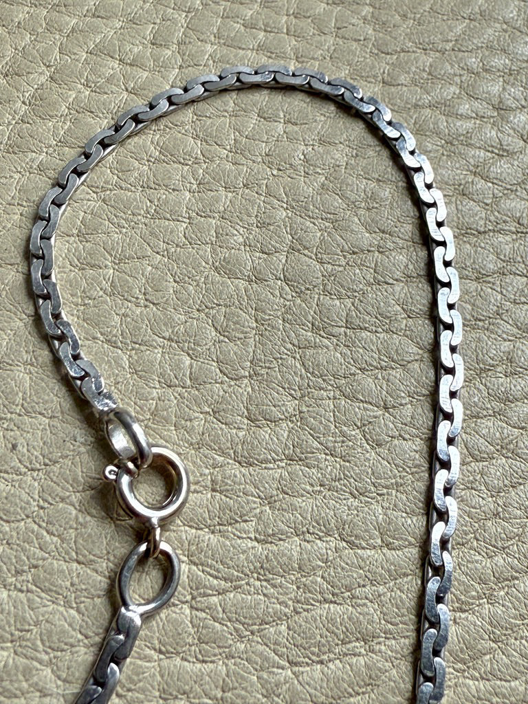 Exquisite! Vintage 18k White Gold Virola Chain Necklace - 19.3 inch length