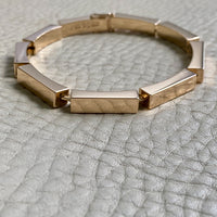 MAGNIFICENT!! 1970 - 9 sided Geometric Link Bracelet in 18k Yellow Gold by Forsman & Gardfors - 7.5 inch length