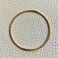 1955 Swedish Vintage 18k Gold Round Circular Solid Bangle - 7.5 inch interior circumference