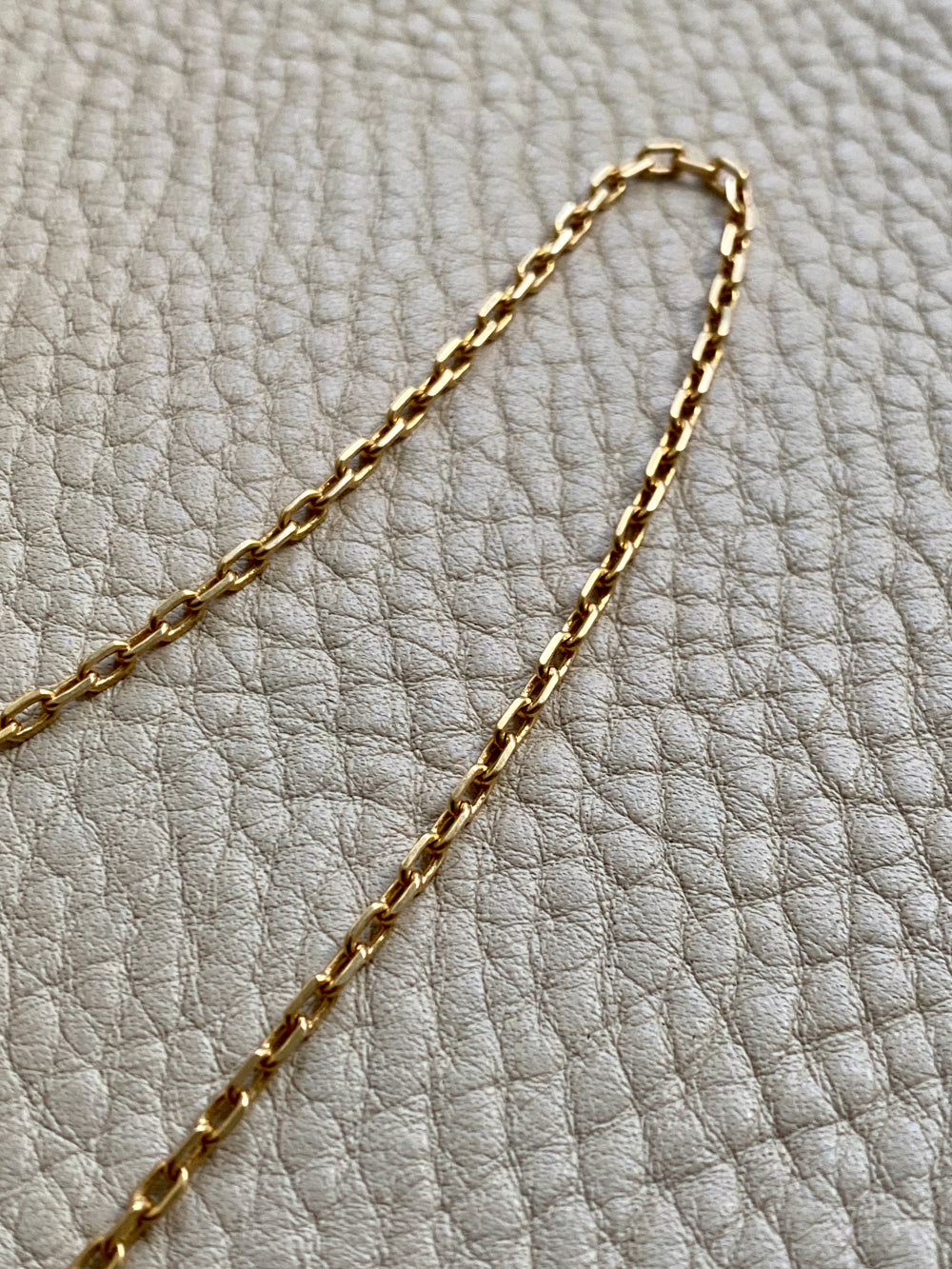 Vintage Italian UnoAErre Biker link chain in 18k gold - 21.5 inch length