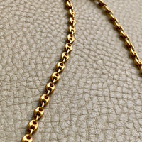 18k Gold Vintage Italian Puffy Mariner Link Chain Necklace - 18.1 inch length