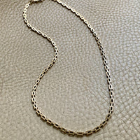 Sleek! Vintage Danish 14k Gold Link Necklace - 16.25 inch length