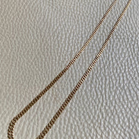 1954 Swedish Vintage 18k gold pressed curb link necklace - 18.7 inch length