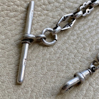 English Antique Sterling Silver Watch Chain (bracelet or necklace extender)- 12.3 inch length