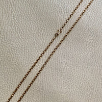 Vintage Danish Chunky Biker Link Chain Necklace in 14k Gold - 20 Inch length