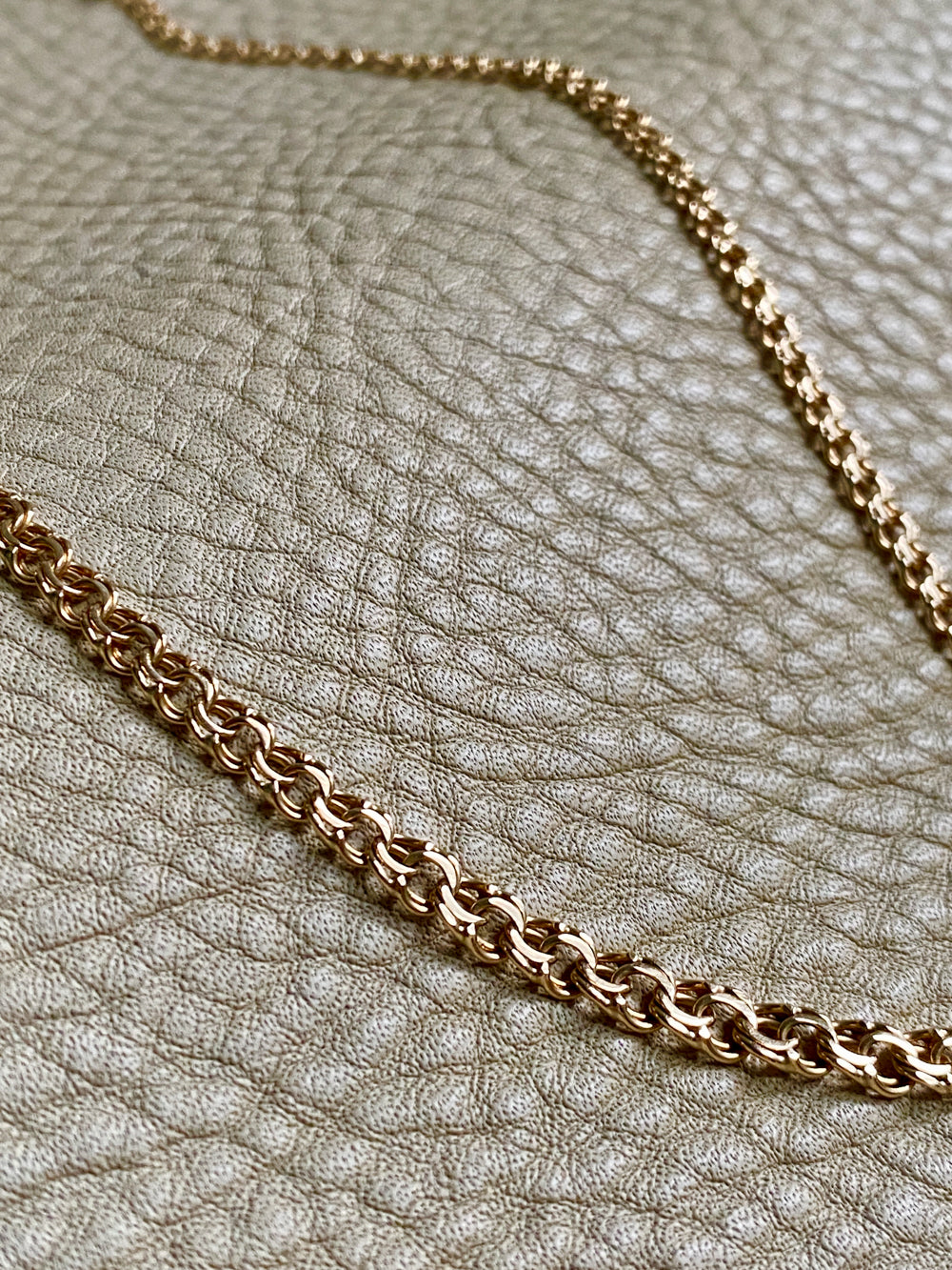 Vintage Double-link necklace - Solid 18k gold - Made in Kungsör, Sweden - 17.3 inch length