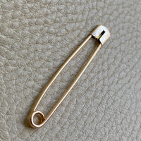 Vintage 14k gold safety pin brooch or chain extender