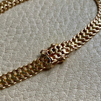 Italian Classic UnoAErre Herringbone Link Bracelet in 18k gold - 7.25 inch length