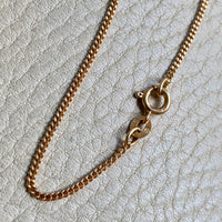 Swedish Vintage Curb Chain Necklace in 18k Gold - 19.8 inch length