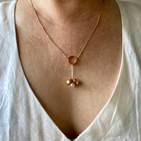 1968 Vintage 14k gold pearl pendant by Olli Auvinen for Westerback