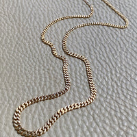 1954 Swedish Vintage 18k gold pressed curb link necklace - 18.7 inch length