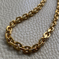 WEIGHTY!! 18k Gold Chunky Biker Chain Necklace - By Classic Italian Maker Balestra - 20 inch length