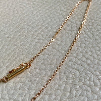 1907 Antique Cable Link Chain Necklace in 18k gold - tube clasp - 16.5 inch length