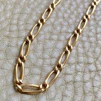 Antique Watch Chain Necklace in 18k gold - 17.75 inch length