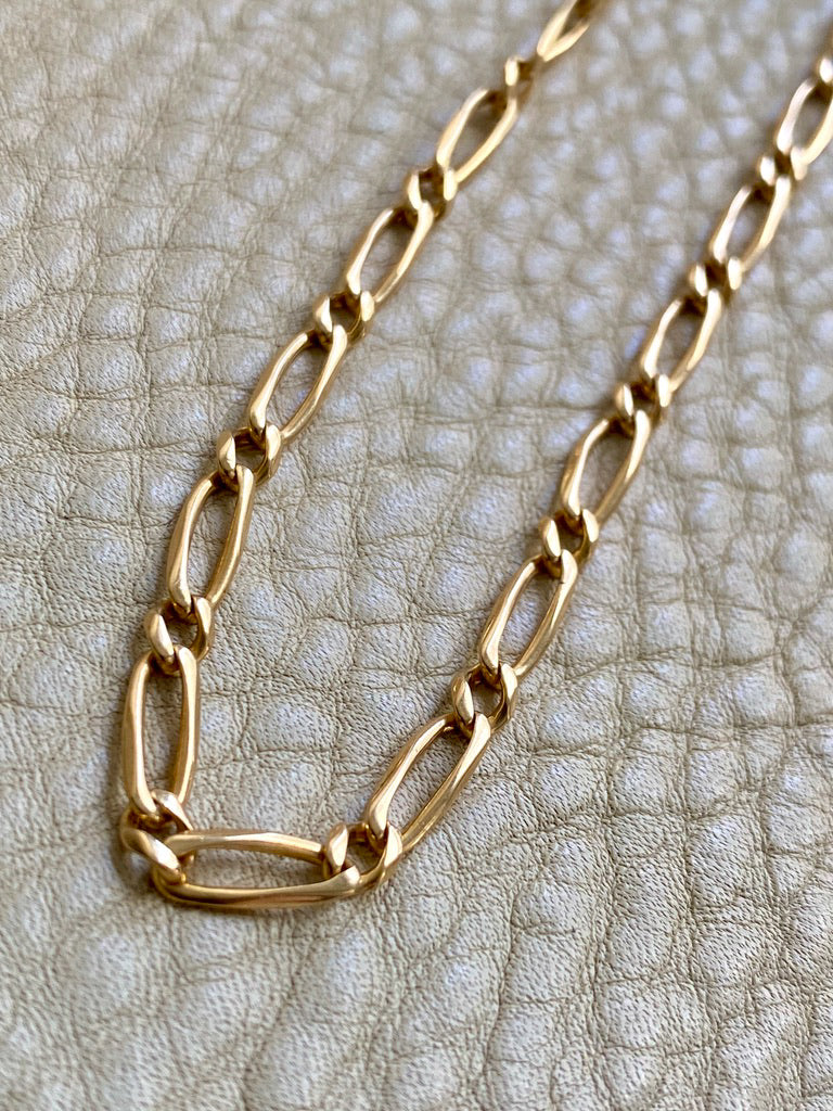 Antique Watch Chain Necklace in 18k gold - 17.75 inch length