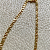 1964 Vintage Graduated Width Double Link Necklace in 18k Yellow Gold - 18 inch length