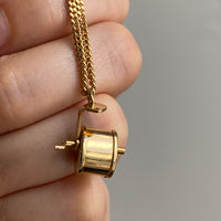 Vintage 14k gold articulated pencil sharpener - charm or pendant