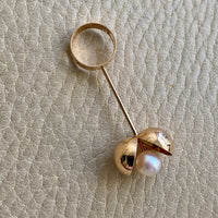 1968 Vintage 14k gold pearl pendant by Olli Auvinen for Westerback