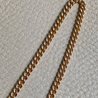 18k Gold Swedish Antique Round Curb Link Watch Chain Necklace - 17.5 inch length