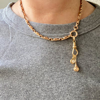 18k gold Swedish vintage charm or pendant - Small fishnet droplet