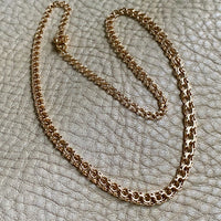 Vintage Double-link necklace - Solid 18k gold - Made in Kungsör, Sweden - 17.3 inch length