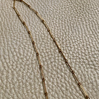 Midcentury Paperclip Link Necklace in 18k gold - 18.75 inch length - Swedish vintage