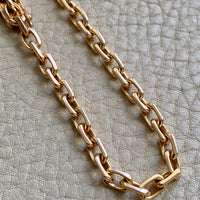 Swedish vintage 18k gold biker link bracelet 4.4mm width - 7.5 inch length