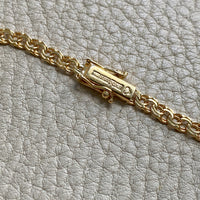 1964 Vintage Graduated Width Double Link Necklace in 18k Yellow Gold - 18 inch length